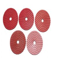  4 inch wet use bright red polishing pads