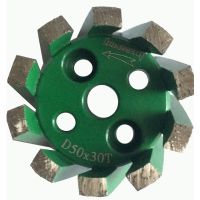 D50x30Tx10H Diamut Heavy Duty Stubbing Wheels For Mable Quartz