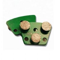 China Three Round Segments Trapezoid Diamond Grinding Block For Concrete and Terrazzo Floor