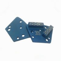 Two Bar Segments Trapezoid Diamond Grinding Shoes For Concrete Coating And Epoxy Removing