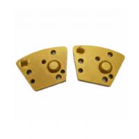 Thread Holes Trapezoid Concrete Floor Grinding Block With One Quarter PCD Round Segment