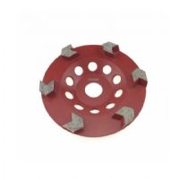 5 Inch 6 Arrow Segments Diamond Grinding Cup Wheel For Concrete Terrazzo Floor