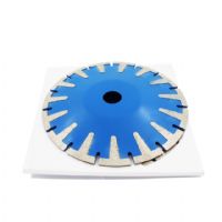 Round Diamond Blade Protective Teeth Saw Dry Wet Use Curved Cutting Sink Hole For Granite Marble Sandstone Limestone