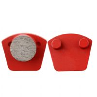 China Factory One Round Segment Two Pins Floor Werkmaster Pad Metal Grinding Block For Grinding Floor