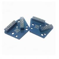 Two Bar Segments Trapezoid Diamond Grinding Shoes For Concrete Coating And Epoxy Removing