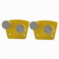 Two Round Segments Diamond Grinding Shoes For Concrete and Terrazzo Floor