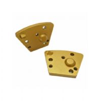 Thread Holes Trapezoid Concrete Floor Grinding Block With One Quarter PCD Round Segment