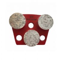 Three Round Segments Trapezoid Grinding Pads For Concrete Terrazzo Restoration