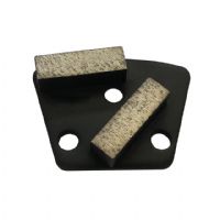 Trapezoid Concrete Floor Diamond Grinding Tools With Two Segment Bars