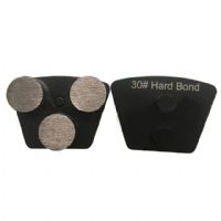 30 Grit Hard Bond STI Grinding Diamond Tools With Three Round Segments For Soft Concrete.