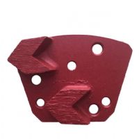 Two Arrow Segments Trapezoid Concrete Diamond Floor Grinding Plate With 6 Holes
