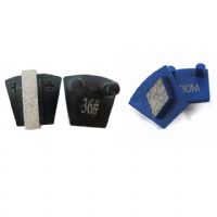 Single Segment Redi Lock Two Pins Diamond Grinding Shoes For Concrete Floor and Stone Surface
