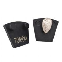 Single Oval Segment Two Pins Diamond Concrete Grinding Tools For Concrete And Stone Floor