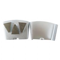 Three Segments HTC Diamond Grinding Shoes For Concrete Terrazzo Floor Renovation