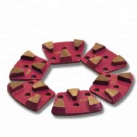 Three Segments Metal Bond Diamond Grinding Shoes With 3 Holes M6 Thread