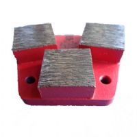 Three Square Segments Long Grinding Lifespan Trapezoid Diamond Grinding Block For Concrete 