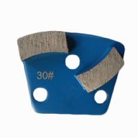 Two Segments M6 M8 Holes Metal Bond Trapezoid Diamond Grinding Pads For Concrete Floor