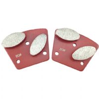Double Oval Segments High Grinding Performance Universal Diamond Concrete Grinding Shoe