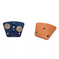 Two Round Segments PCD Trapezoid Concrete Grinding Shoes For Epoxy Remova