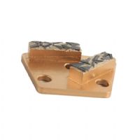 Floor Coating Removing Split PCD Scraper Trapezoid Grinding Pad With Double Segments