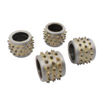 Abrasive Bush Hammer Disc Rollers Abrasive Pad Sponge Wheel For Stone Concrete