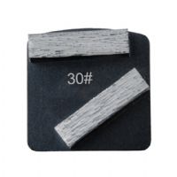 Two Rectangle Segment Black Metal Bond Diamond Polishing Pads For Husqvarna Grinder