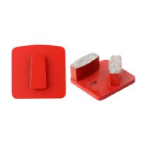 2 Oval Segments Red Diamonds Metal Bond Grinding Block Concrete Grinding Shoes Diamond Grinding Tools