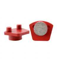 China Factory One Round Segment Two Pins Floor Werkmaster Pad Metal Grinding Block For Grinding Floor