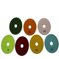 4 inch color wet use spiral olivine diamond polishing pad