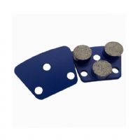 China Three Round Segments Trapezoid Diamond Grinding Block For Concrete and Terrazzo Floor