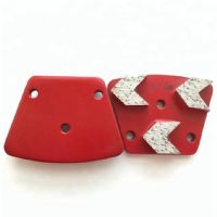 Three Arrow Segments Trapezoid Diamond Grinding Pads Concrete Grinding Disc For Concrete Terrazzo Floor