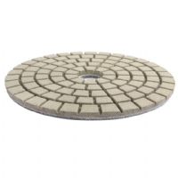 5 Inch White Buffing Diamond Polishing Pads For Granite Marble Stone