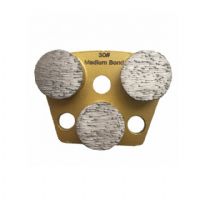 Three Round Segments Trapezoid Grinding Pads For Concrete Terrazzo Restoration