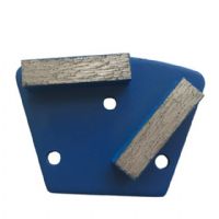 Trapezoid Concrete Floor Diamond Grinding Tools With Two Segment Bars