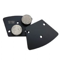 Two Round Diamond SegmentsTrapezoid Diamond Grinding Tooling For Concrete Floor.