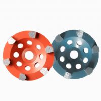 5 Inch D125mm M14 Thread Holes Concrete Floor Diamond Concrete Grinding Wheel With Six Bullet Segments