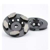 4 Inch Diamond Concrete Grinding Wheel With Thread Holes For Concrete Floor Renovation