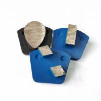 Two Rhombus Segments Double Pins Quick Lock Grinding Shoes For Concrete Floor Renovation