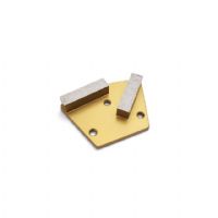 Trapezoid Metal Diamond Grinding Disc 400 Grit Concrete Grinding Pad 2 Bar Segments Magnetic Plate For Floor Grinder