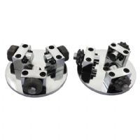 China 3 Rollers D125MM Sandblasting Type Diamond Bush Hammer Plate For Angle Grinder
