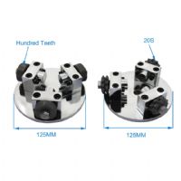 China 5 Inch M14 Knurling Type Rotary Diamond Concrete Bush Hammer Plate With 3 Carbide Rollers