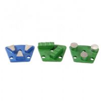 Three Segments Metal Bond Diamond Grinding Shoes With 3 Holes M6 Thread