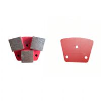 Three Square Segments Long Grinding Lifespan Trapezoid Diamond Grinding Block For Concrete 