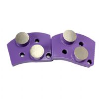 Two Round Segments Trapezoid Diamond Concrete Grinding Shoes With Thread Holes