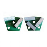 Three Rectangle Segments Trapezoid Grinding Pads with Thread Holes For Concrete Floor