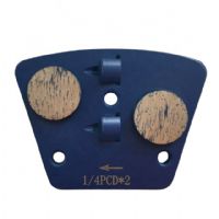 Two Round Segments PCD Trapezoid Concrete Grinding Shoes For Epoxy Remova