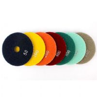 7 Step 3mm Thickness Hook & Loop Backed Abrasive Disc Design For Granite Marble Stone