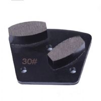 Double Drum Segments Trapezoid Grinding Pads With 3 holes M6 Thread For Concrete