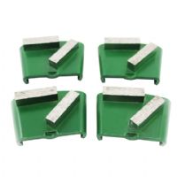 Diamond Grinding Shoe With Double Bars Segment For Concrete Floor