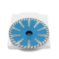 Boreway T Shape Turbo Segmented Concave Saw 105mm Curved Ripple Granite Cutting Disc 4'' Convex Cut With a Blade Wholesaler